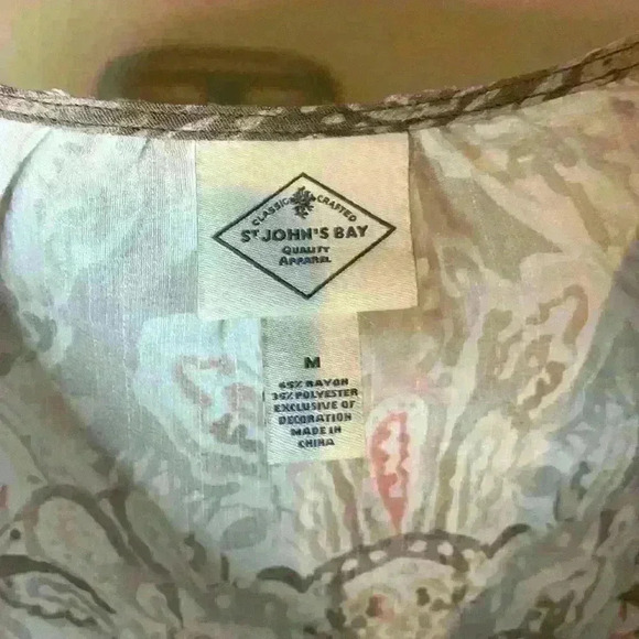 st john bay tops women's blouse bell sleeves - Picture 2 of 4